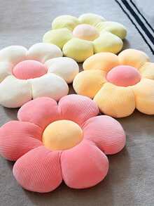 1入組灰色毛絨雛菊形狀的沙發、床頭板、辦公椅或地板座墊裝飾枕頭 - 綠色 - 查看 9