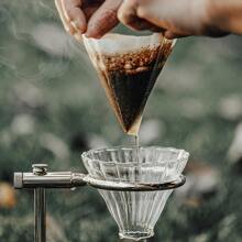 1 Box Of Hand Drip Coffee Filter Paper, Conical Drip Fan & Bowl Shaped Wood Pulp Paper For Moka Pot & Coffee Back To School