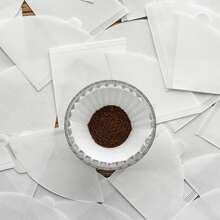 1 Box Of Hand Drip Coffee Filter Paper, Conical Drip Fan & Bowl Shaped Wood Pulp Paper For Moka Pot & Coffee Back To School