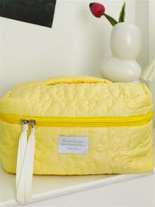 Túi trang điểm bông hoa 1pc - Màu vàng - Xem 9