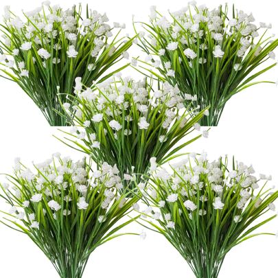 1入組白色擬真花,裝飾用品花