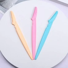 12 件/套修眉刀和剃须刀套装，眉毛修剪器和剃须刀，去角质磨皮工具，体毛脱毛修剪器和面部及眉毛剃须刀套装长柄刀片带精密盖女士眉毛塑形工具适合旅行使用 - 彩色 - 查看 4