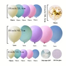 117 pezzi palloncini arcobaleno colorati come macaron, palloncini coriandoli, set di ghirlande floreali per archi per la decorazione di feste di compleanno a tema unicorno per bambini e festa di nascità, Natale