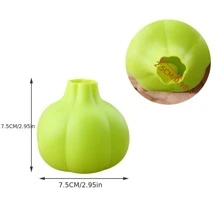 1pc Garlic Peeling Machine Creative RV Kitchen Silicone Soft Garlic Peeler Garlic Peeling Tool Simple And Convenient Kitchen Gadget, Kitchen Stuff Camping - Green - View 4