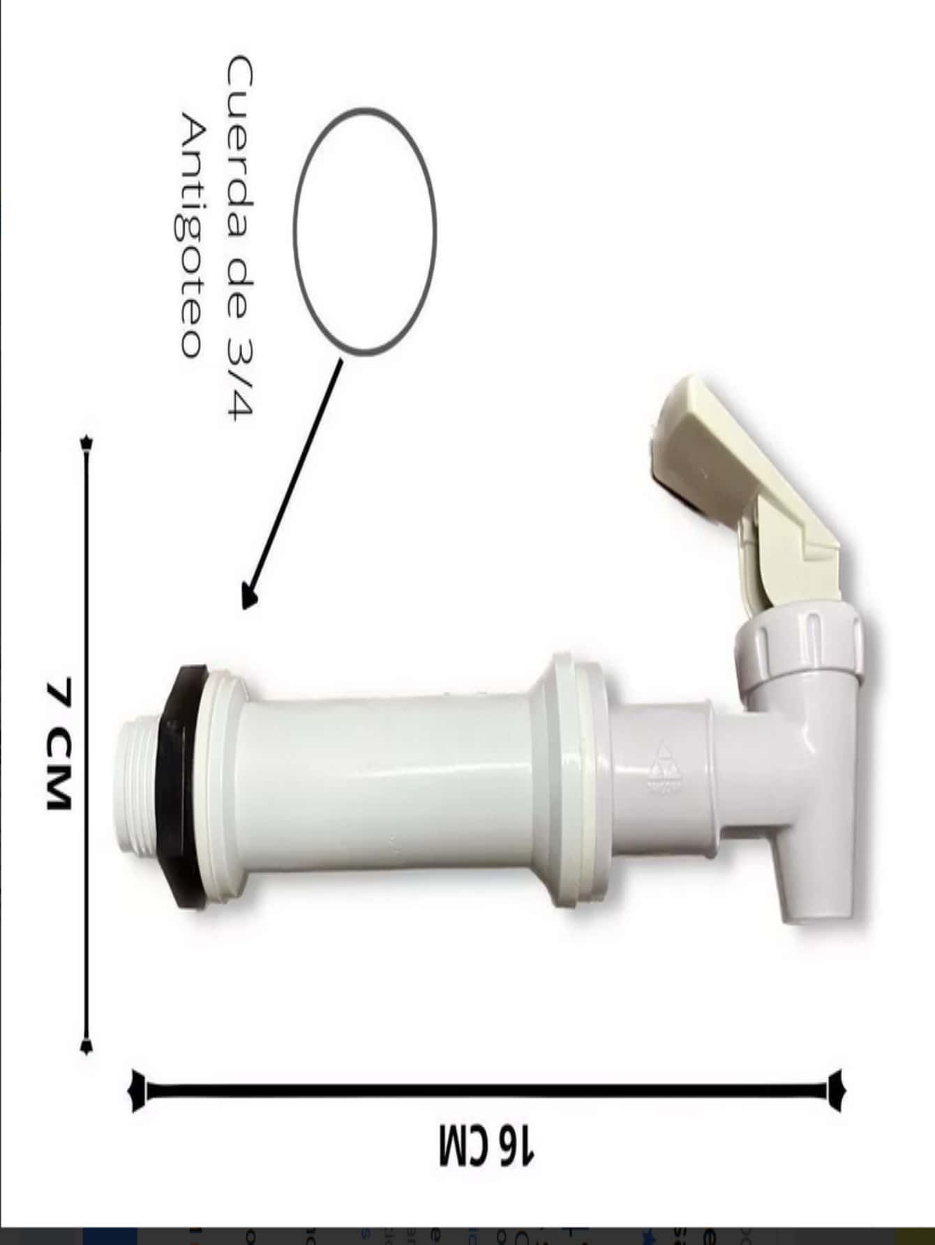 Ricolandia Llave De Repuesto Para Dispensador De Agua  Portagarrafon 3/4 - Blanco - Ver 1