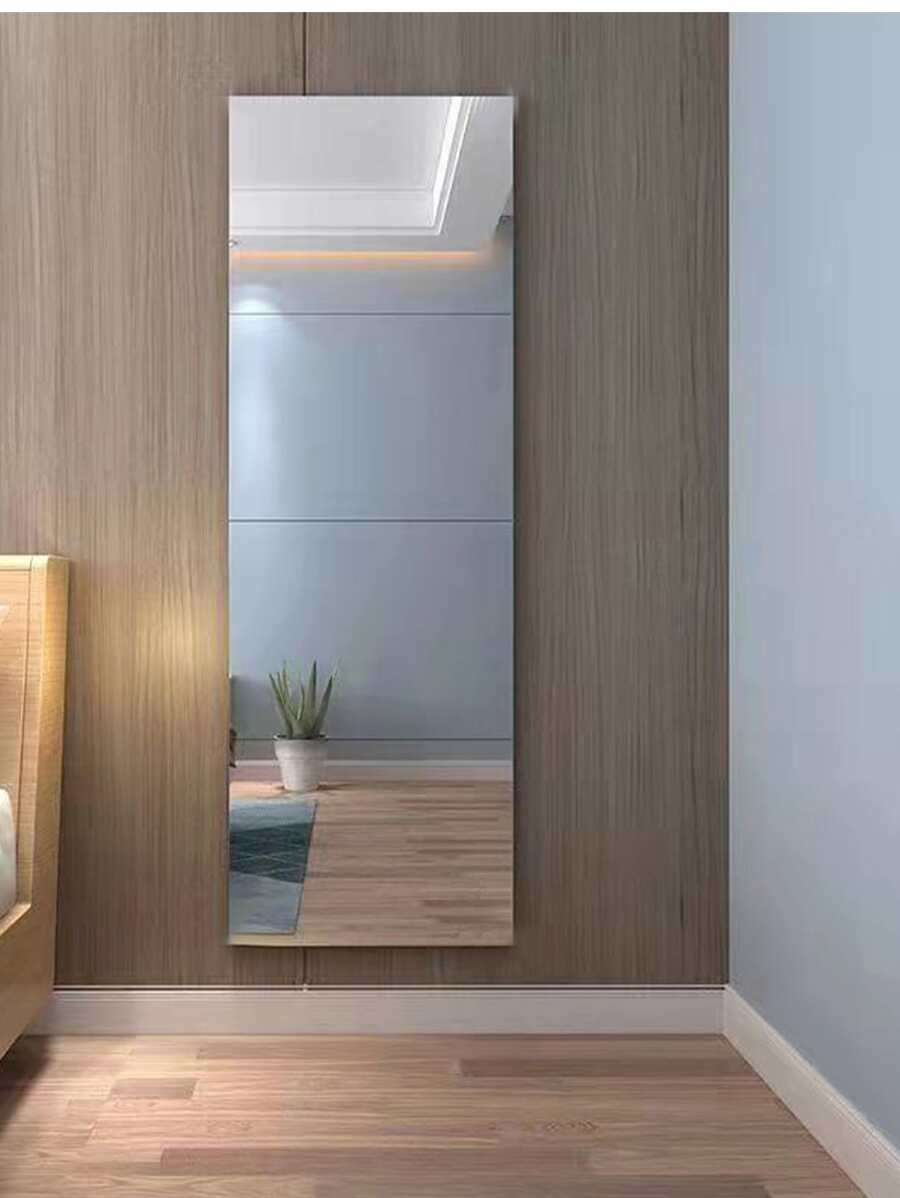 1 miếng dán gương trang trí màu trắng cho phòng ngủ, phòng khách, tủ quần áo, phòng học, phòng tắm, bàn trang điểm; có thể kết hợp để tạo thành gương trang trí toàn thân Quà tặng tốt nhất - trắng - Xem 1