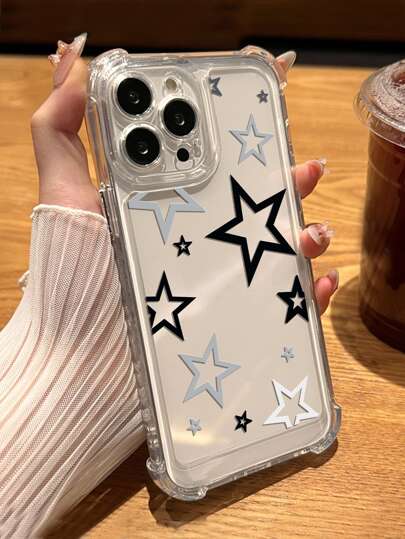 Apple 2000s Fashion Y2k 1pc Full Cover Clear Soft Case Protective Phone Case With Shockproof Four Corners, Space Pattern, Compatible With Iphone11/12/13/14/6/6s/6plus/7/8/Se/7plus/8plus/X/Xs Max/Xr/11pro/12pro/13pro/14pro/12mini/13mini/11promax/12promax/13promax/14promax/14plus