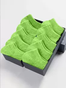 10的燈綠色襪子女性素色襪子四通用女性短筒襪家庭休閒時尚百搭隱形低胸止汗走吸汗船襪