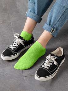 10的燈綠色襪子女性素色襪子四通用女性短筒襪家庭休閒時尚百搭隱形低胸止汗走吸汗船襪