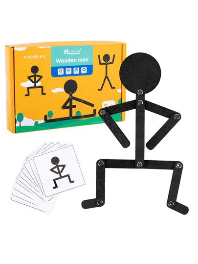 لعبة الخشبية الصغيرة للتعليم تعمل على توصيل الأجزاء الصغيرة المتحركة بشكل تركيبي