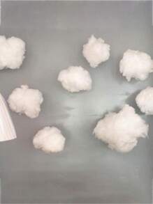1 件人造云适用于客厅、卧室、天花板、现场背景、婚礼/生日/橱窗装饰、家居装饰、房间装饰、墙壁装饰的创意装饰 - 白色 - 查看 3