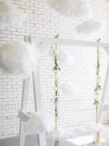 1 件人造云适用于客厅、卧室、天花板、现场背景、婚礼/生日/橱窗装饰、家居装饰、房间装饰、墙壁装饰的创意装饰 - 白色 - 查看 4