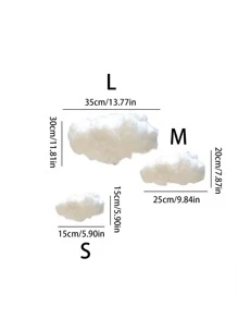 1 件人造云适用于客厅、卧室、天花板、现场背景、婚礼/生日/橱窗装饰、家居装饰、房间装饰、墙壁装饰的创意装饰 - 白色 - 查看 7