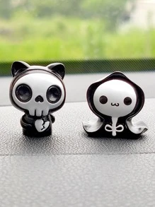 2pcs Creative Skull Car Pendant For Rearview Mirror Or Car Dashboard Decoration - Multicolor - View 4