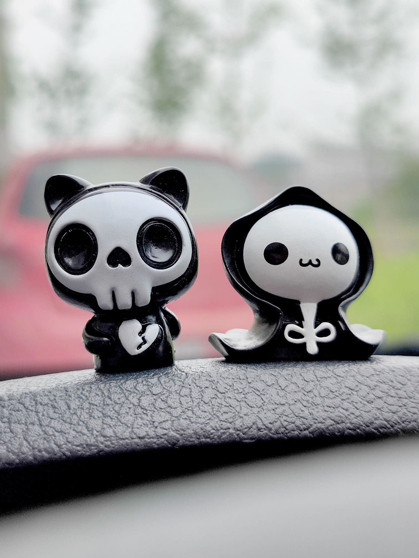 2pcs Creative Skull Car Pendant For Rearview Mirror Or Car Dashboard Decoration - Multicolor - View 1