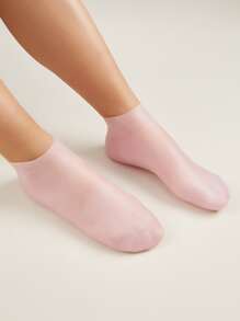 Foot care 4 件装硅胶美白保湿手套和脚袜、护肤套装 - 粉色 - 查看 3