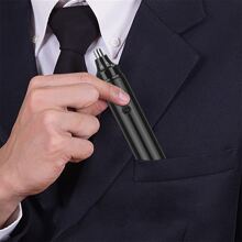 鼻毛修剪器,男士可充電耳鼻毛修剪器,女士可usb充電電動鼻毛修剪器,無痛修眉、臉部毛髮和鼻毛,可用於眉毛、頸線、鼻毛和耳毛等精密修剪 - 黑色 - 查看 4