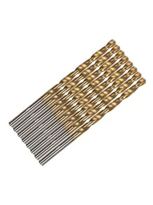50入組/99入組高速鋼鈦電鍍扭曲鑽頭套裝，1.5mm-10mm木工扭曲鑽頭，直柄孔鑽頭套裝圓柄 - 金色 - 查看 3