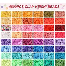 4800pcs/set Fashion Polymer Clay Multi-color Round DIY Bead Box Kit For Bracelet Necklace Making - Bracelet - View 2