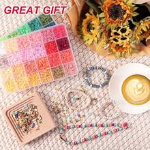 4800pcs/set Fashion Polymer Clay Multi-color Round DIY Bead Box Kit For Bracelet Necklace Making - Bracelet - View 4