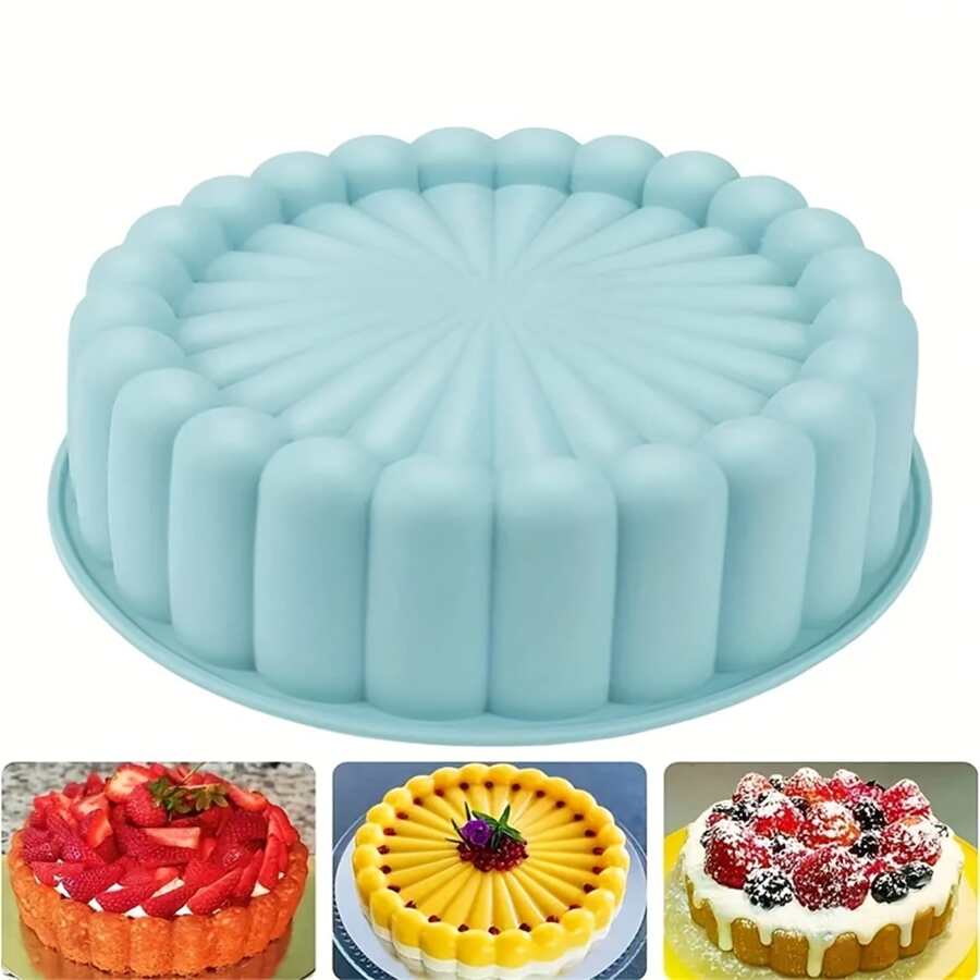 1pc Shaped Silicone Cake Corrugated Baking Bread Baking Pan High