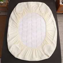 1 件米色床罩，采用纯涤纶制成，床垫保护套 - 米色 - 查看 8