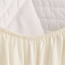 1 件米色床罩，采用纯涤纶制成，床垫保护套 - 米色 - 查看 5