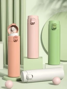 件創意不鏽鋼保溫杯，時尚 304 不鏽鋼彈跳保溫杯適合生日派對禮物，450 毫升/320 毫升 - 白色 - 查看 4