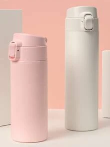 件創意不鏽鋼保溫杯，時尚 304 不鏽鋼彈跳保溫杯適合生日派對禮物，450 毫升/320 毫升 - 白色 - 查看 2