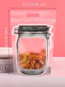 25入組可愛卡通餐飲包裝袋,可重複使用糖果&堅果包裝 - 無色 - 查看 2