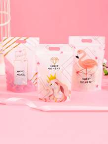 25入組可愛卡通餐飲包裝袋,可重複使用糖果&堅果包裝 - 無色 - 查看 6