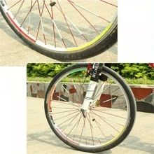 1pack/12pcs Bicycle Reflective Spoke Strip For Mountain Bike Steel Ring Wind Fire Wheel - Silver - View 3