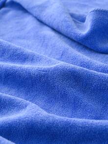 1 条浴巾，多种颜色，简约图案，由聚酯纤维制成，尺寸：70 x 140 厘米或面巾/手巾 34 x 75 厘米，吸水，快干，柔软，适合所有季节、浴室、酒店、健身房、旅行、派对、节日礼物 - 寶藍色 - 查看 7