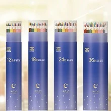 12/18/24/36pcs Full Set Color Pencils Set Artist Painting Sketch Color Pencil Moon Series Pack - Blue - View 5