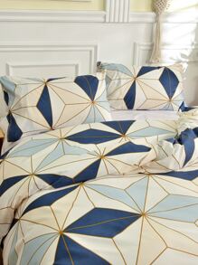 3入組/套幾何樣式被套被套和2,現代織物床上用品適用於全部 - 彩色 - 查看 2