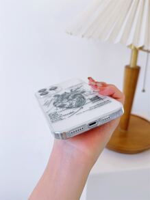 Heart Pattern Clear Phone Case - Multicolor - View 4