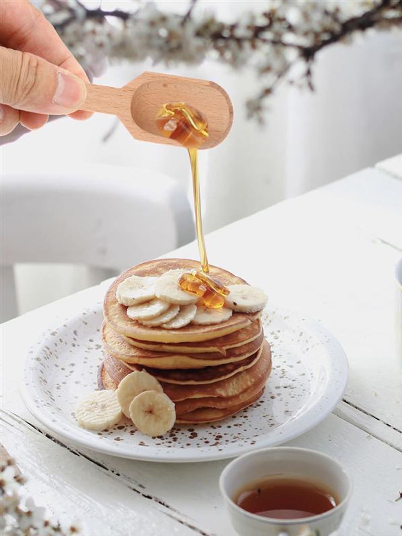 4pcs Wooden Round Handle Scoop Teaspoon Mini Small Salt Shovel Milk