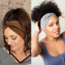 4入組/包素色彈性頭帶適合女士,鍛煉,瑜伽,戶外運動,髮飾 - 彩色 - 查看 2