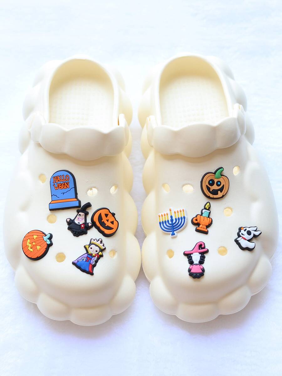 10pcs Halloween Themed Fashionable Shoe Charms - Multicolor - View 1