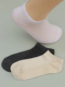 10 Pairs Women Short Socks, Casual Fashion Thin Shallow Socks For Summer, Ankle Socks - Multicolor - View 6