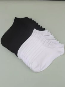 10 双女士短袜，多色，薄款，休闲，时尚，浅口，夏季，短筒袜，乐福袜