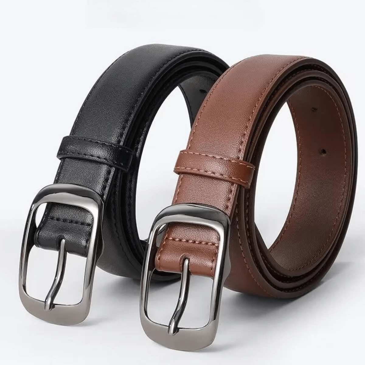 女性皮帶帶2023裝飾用品,韓語風格黑色牛仔褲皮帶適用於短褲和牛仔褲,夏天 - 黑色 - 查看 1