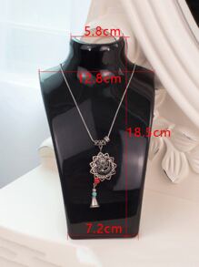 1pc Acrylic Jewelry Necklace Display Stand Holder Rack For Pendant Exhibiton Store Home Decor - Black - View 3