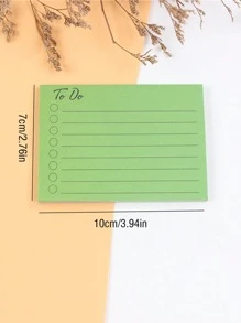 Random Color Simple Sticky Note Book, Student Grid Blank Pages Notebook, Reminder Label Sticker, Easy To Peel - Multicolor - View 4