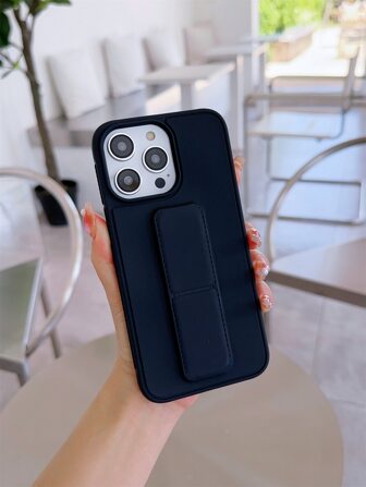 苹果实心手机壳，带可折叠支架，防水防震防摔防刮