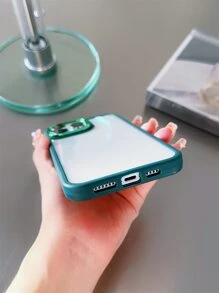 邊框拼接透明手機殼 - 綠色 - 查看 3