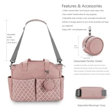Sac De Voyage Pour Poussette Sac Pour Maman, Sac À Bandoulière Gris, Grand Sac Mère-enfant Isolé Multifonctionnel À Grande Capacité, Sac Léger Et À La Mode Pour Les Mamans Adapté Aux Activités Quotidiennes Et De Plein Air