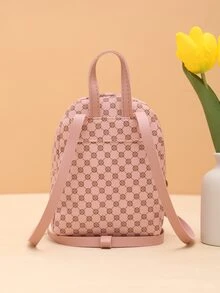 Floral Print Campus Style Casual Backpack - Multicolor - View 3