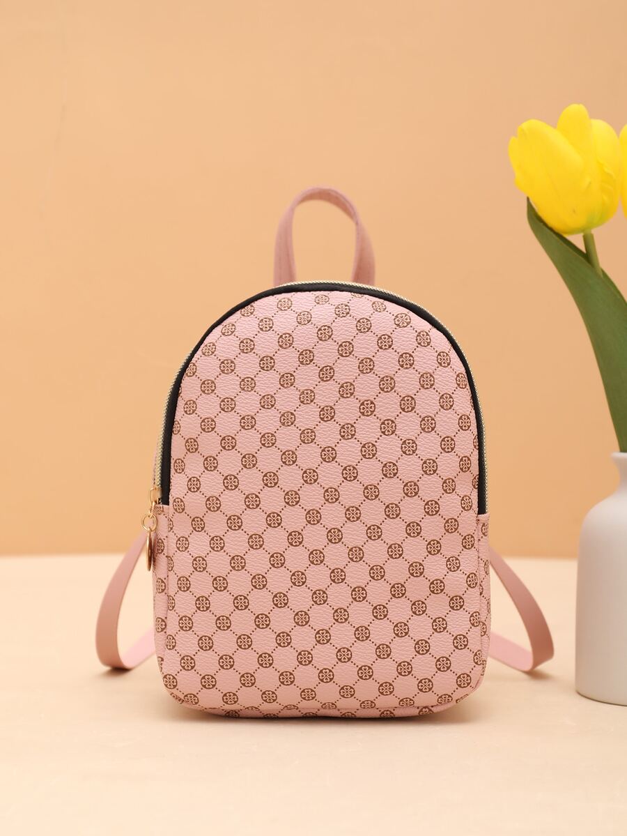 Floral Print Campus Style Casual Backpack - Multicolor - View 1