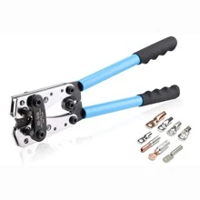 Crimping Pliers 6-50mm2/AWG 10-0 Tube Terminal Crimper Hex Crimp Tool Multitool Battery Cable Lug Cable Hand Tools HX-50B - Apricot - View 9
